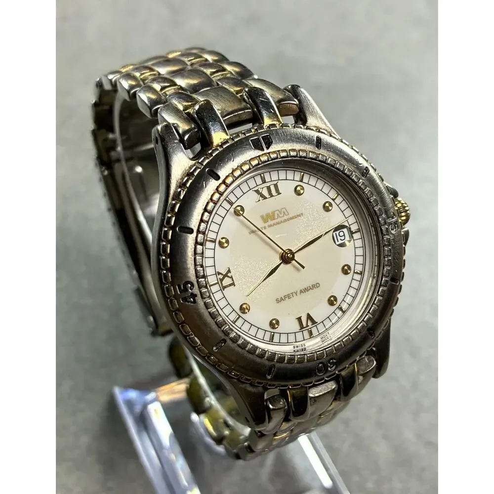 Luger Swiss Quartz Vintage Waste Management Watch WM2152 39mm Date Working